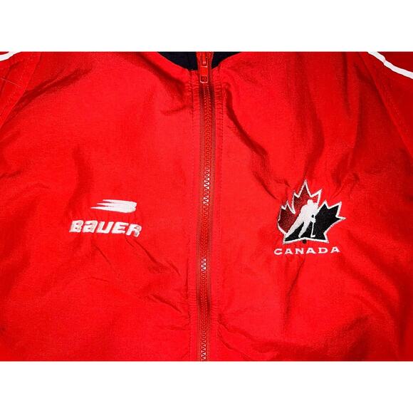 Vintage Nike Bauer 🇨🇦 Mens Coat L, Full‎ Zip Hockey Windbreaker , USA Made - Picture 4 of 8